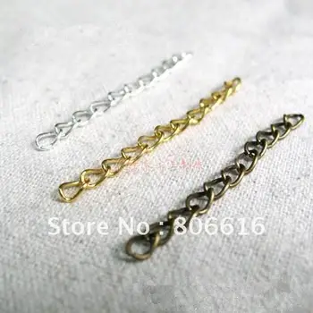 

300Pcs 3MM/ W (Silver/Gold/Bronze) Metal Extended Chains Link Chain DIY Jewelry Findings Accessorries Components