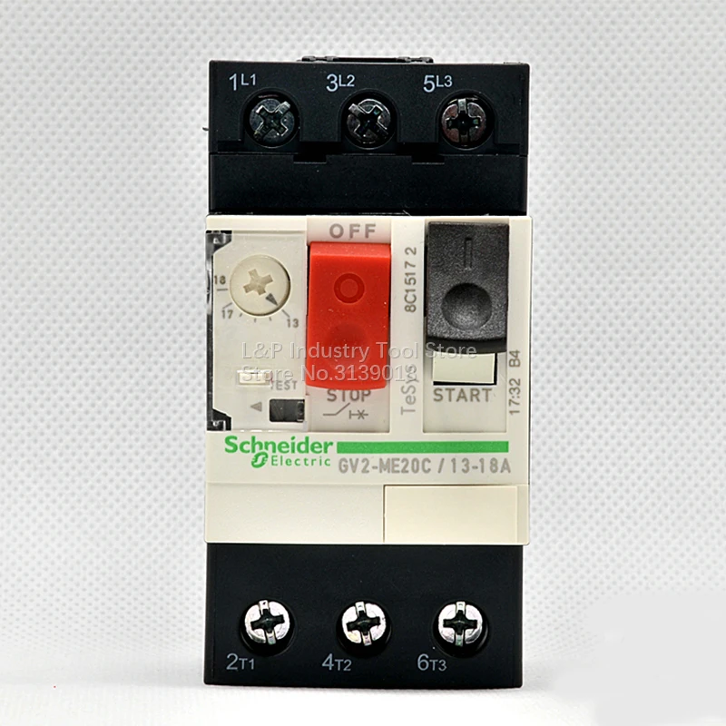 

New Original Schneider GV2-ME20C Motor Protection Circuit Breaker GV2ME20C 13-18A Push Button 3P Thermal Magnetic Type