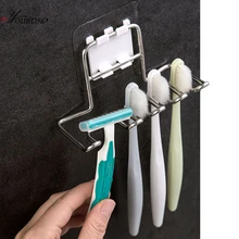 OYOURLIFE Нержавеющая Сталь Настенный Держатель для зубных щеток Ванная комната Зубная щетка бритва зубная паста органайзеры подставка аксессуары для ванной комнаты