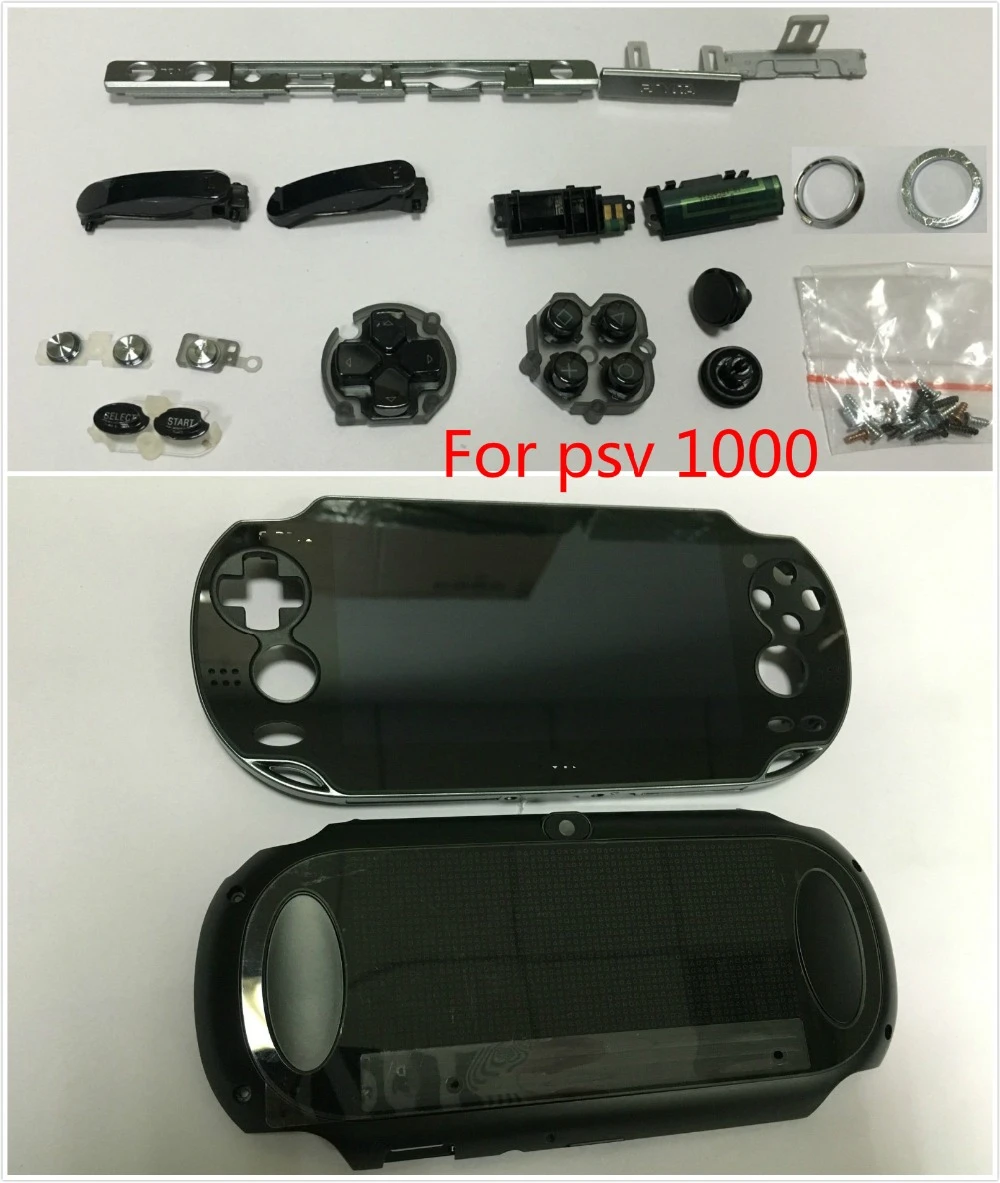 Psvita 1000 Psv 100x Lcd ディスプレイアセンブリ バックカバーの前面プレート Wifi Lr 選択ボタンネジセット ステッカー Replacement Parts Accessories Aliexpress