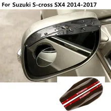 car rear Rearview glass Mirror Rain Eyebrow Shield Sun Visor Shade 2pcs For Suzuki S-cross scross SX4 2014 2015 2016 2017