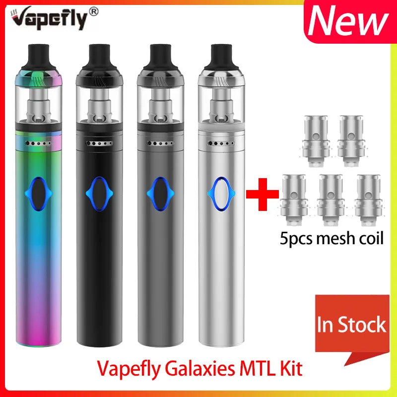 Newest Vape Vapefly Galaxies MTL Kit 1400mah battery 1.8ml capacity tank mesh coil Vaporizer electronic cigarette VAPE PEN kit