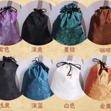 Wholesale10pc ручной классический EMBROIDERD шелковой ткани ювелирных изделий и обуви сумка 28*37 см