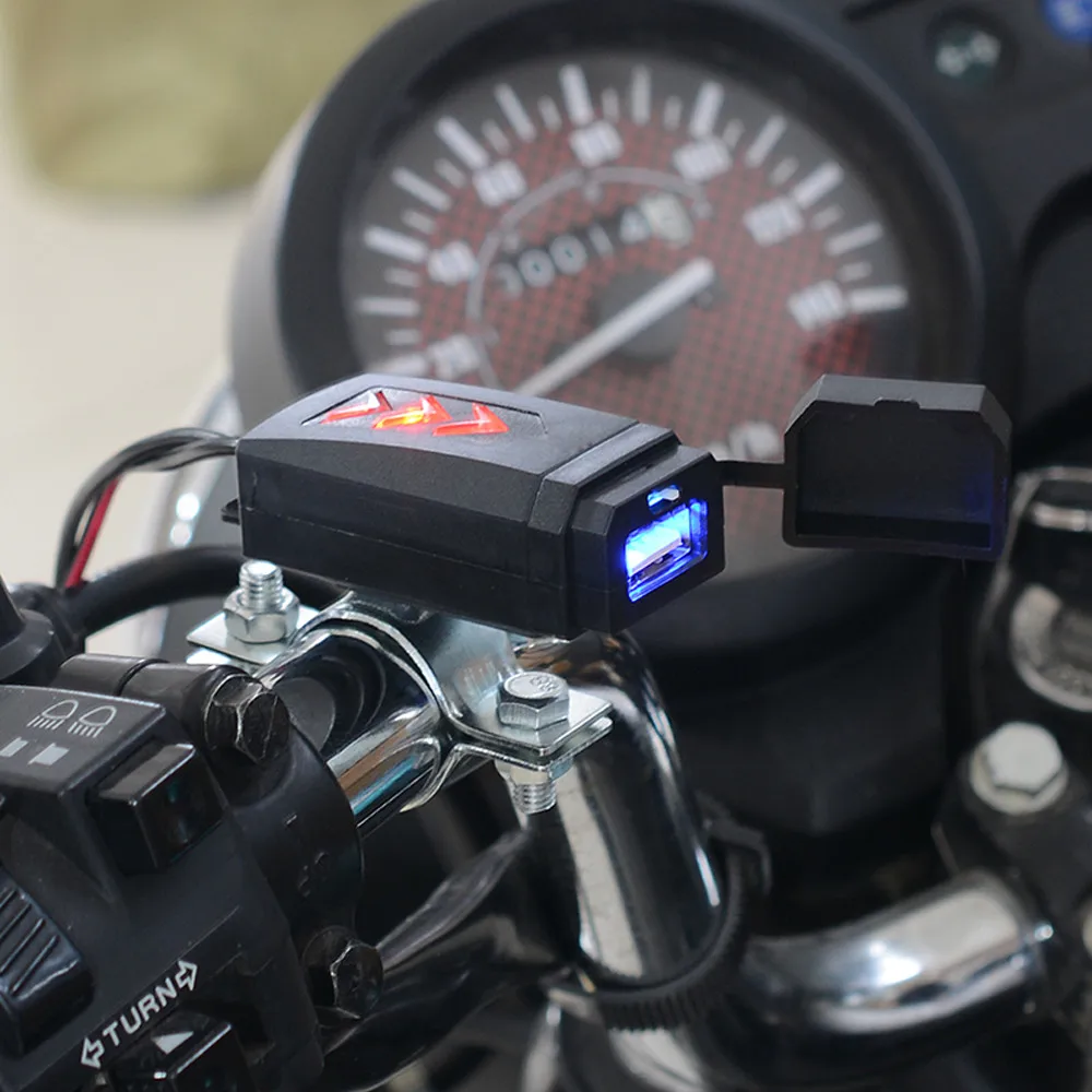 Водонепроницаемое Зарядное устройство USB для мобильного телефона мотоцикла с