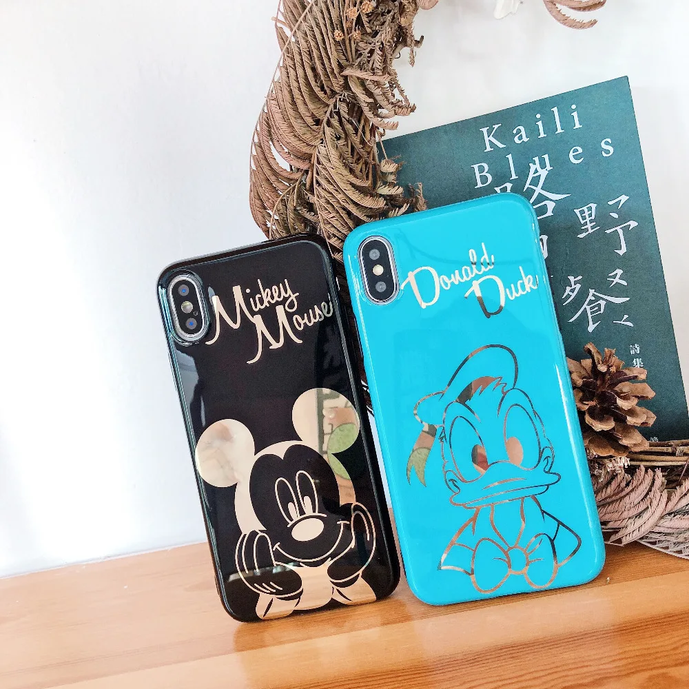 Marchcover для iPhone X XS MAX 8 7 6 Plus милый мультяшный Микки Дональд IMD чехол Улица Сезам Элмо золото Мягкий ТПУ чехол fundas