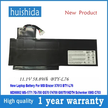 

11,1V 58.8wh BTY-L76 New original laptop battery for MSI X7613 MD98802 MS-1771 GS70 2QC-019XCN 2QE-085CN 2PC-443CNseries