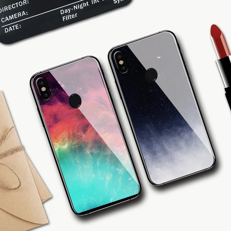 

Starry sky Tempered Glass For Xiaomi Redmi S2 5 Plus Note 5 6 Pro Mi Max 3 A2 6X 5 5S 6 8 SE Lite Explorer Mix 2 2S Case Coque