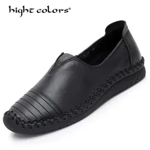 Размер 35-43, модные брендовые женские удобные лоферы балетки из натуральной кожи с круглым носком, обувь для путешествий женская обувь на плоской подошве черного и красного цвета, X-99