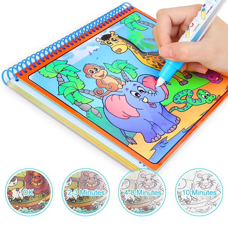 

Magic Water Drawing Book Coloring Book Doodle With Magic Pen Painting Drawing Board Coloring Book For Kids Toys Toy NO BOX