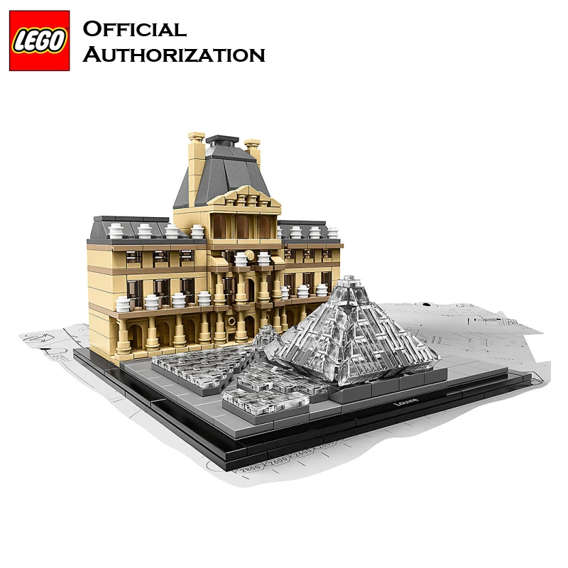 LEGO Architecture Series строительные блоки игрушки Париж Лувр туристический сувенир для