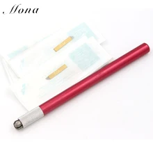 Best качество microblading Перманентный макияж руководство ручка для Руководство по татуировке бровей с 10 шт. лезвия