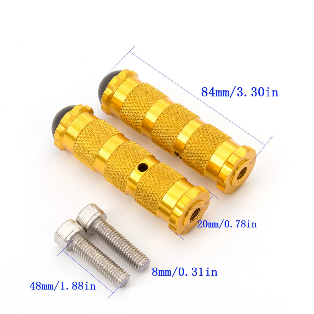 8 мм CNC алюминиевый мотоциклетный гоночный велосипед подножка Подножки подножки педали для универсальных мотоциклов Yamaha Kawasaki Honda