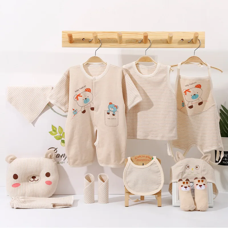 Newborn Baby Sets Cotton Clothes Summer Short Sleeve Clothing Suits