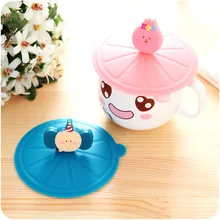 10 см мини многоразовые пыленепроницаемые силиконовые Мультяшные стеклянные обертки для еды чайные крышки для крышек герметичные Крышка для кофейной чашки 6E