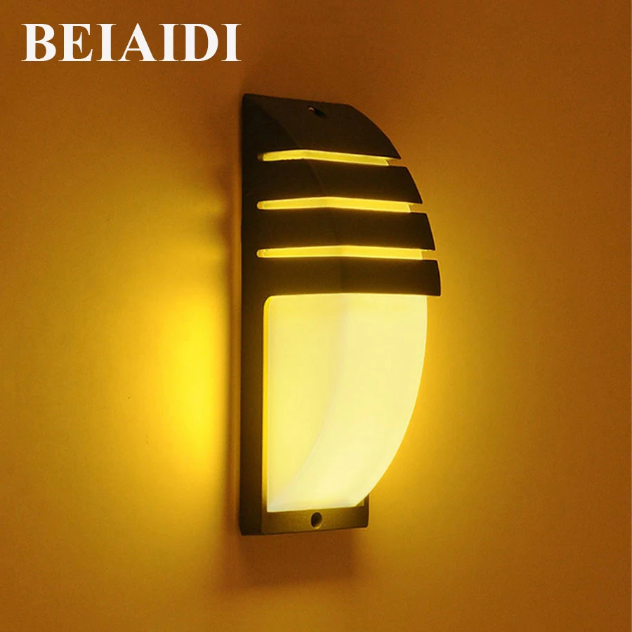 BEIAIDI 6 Вт 20 Вт скандинавский уличный светодиодный светильник для сада, крыльца, настенный светильник, водонепроницаемый алюминиевый настенный светильник для отеля, виллы, коридора, дорожки, настенный светильник