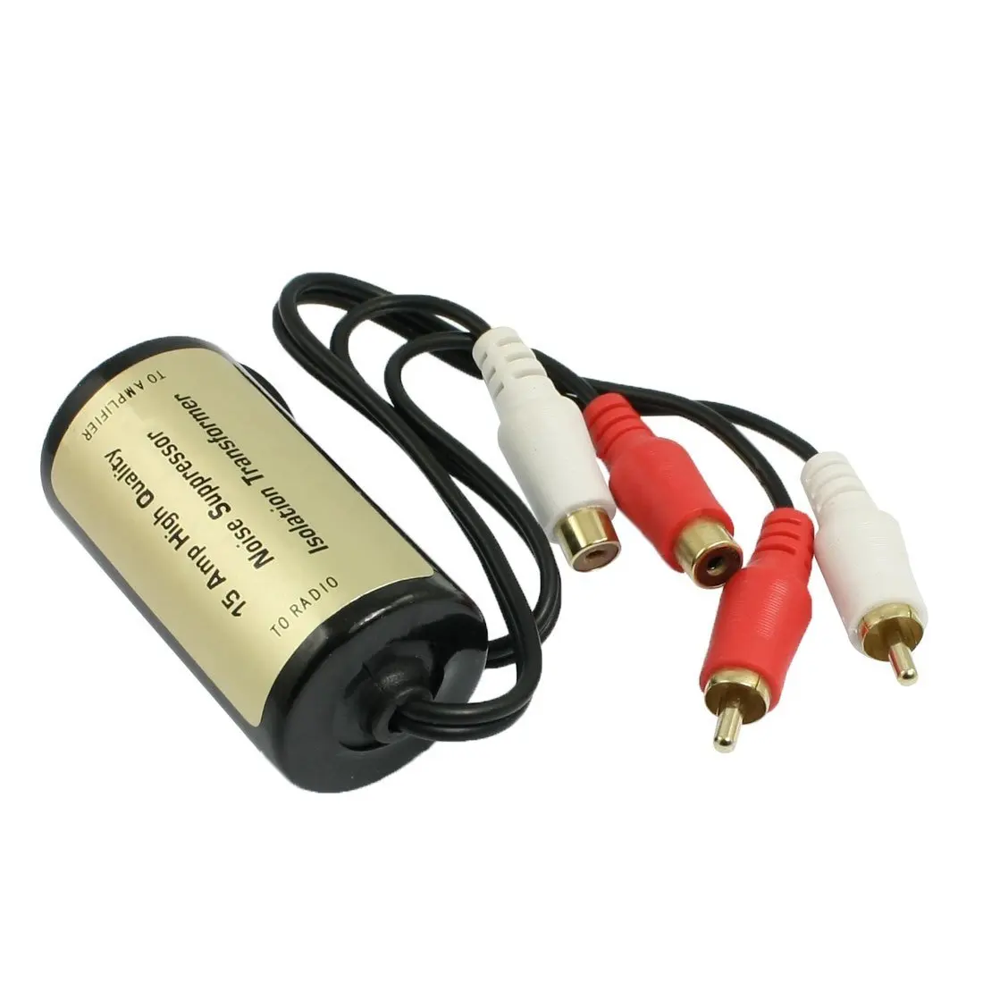 

Car RCA Male to Female Ground Loop Isolator Noise Filter 15A