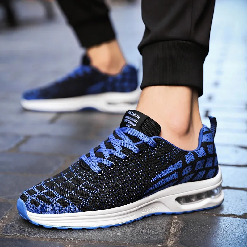 

2019 shock absorbing breathable cushion Men's sneakers running shoes British style wild lightweight wearable casual shoes