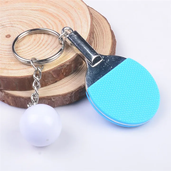 6  Sport Keychains For Women Baseball Bat Keyring Golf Ball Keyholder Tennis Racket  Bowling Ball Ping Pang Men Car Keychain