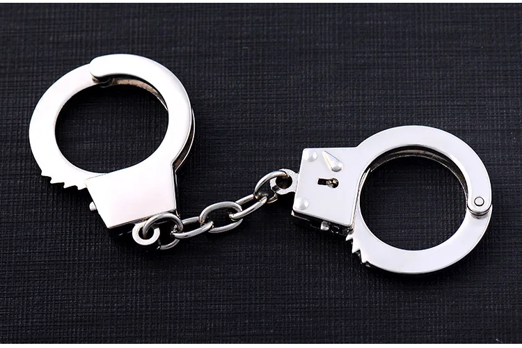 По DHL, 100 шт./лот, новые модные мини-наручники, металлические брелки в форме наручников, брелки для подарков