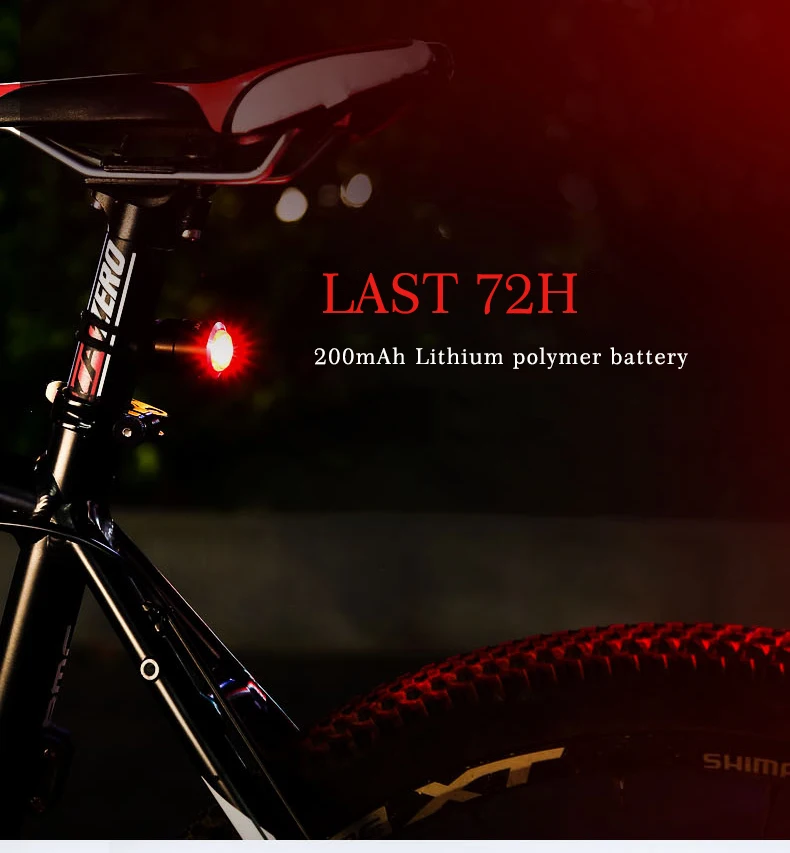 Excellent Waterproof IPX5 Intelligent Bicycle Light USB Rechargeable 5 Lumen Taillight Mini LED MTB Road Bike Cycling Rear Lights 6