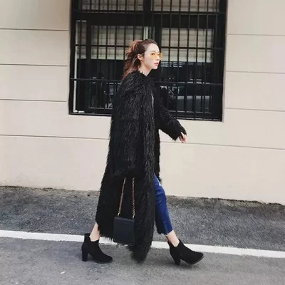 New Style High-end Fashion Women Faux Fur Coat 17S27
