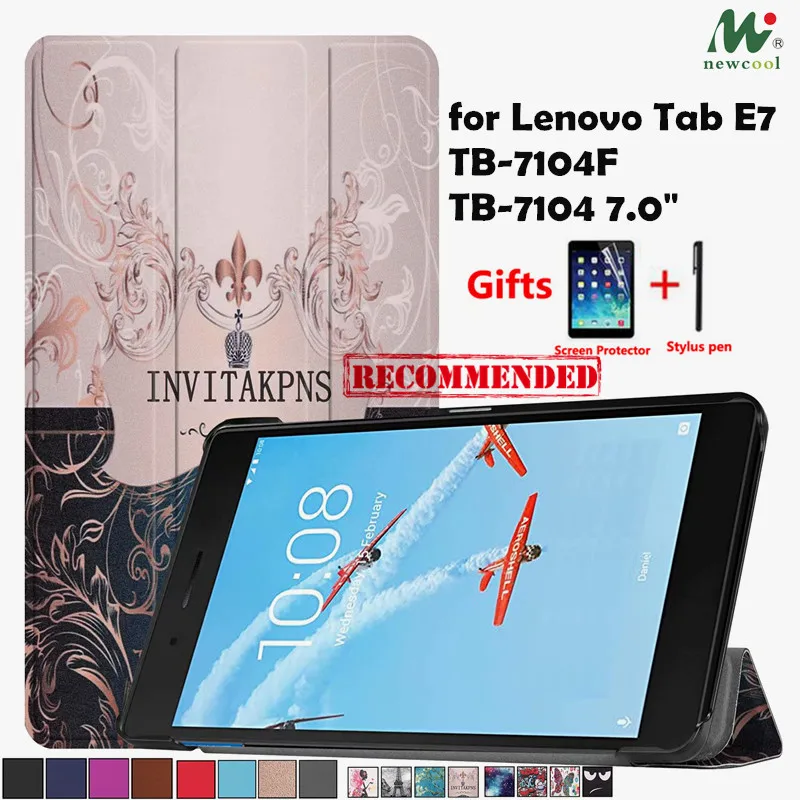 Painted Girl Slim PU leather case Flip Cover for Lenovo TAB E7 TB-7104F TB-7104 7.0&quot tablet cover lenovo shell | Компьютеры и офис