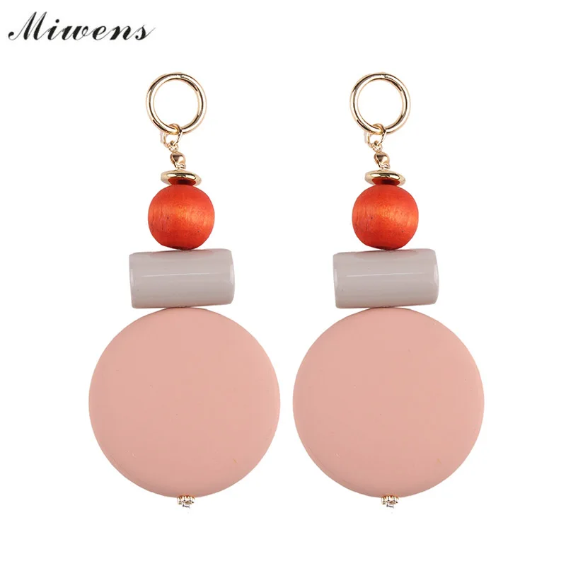 

Miwens Boho Candy Color Long Earrings Jewelry Women Acrylic Pendant Round Ball Handmade Earrings Wedding Party Jewelry Accessory