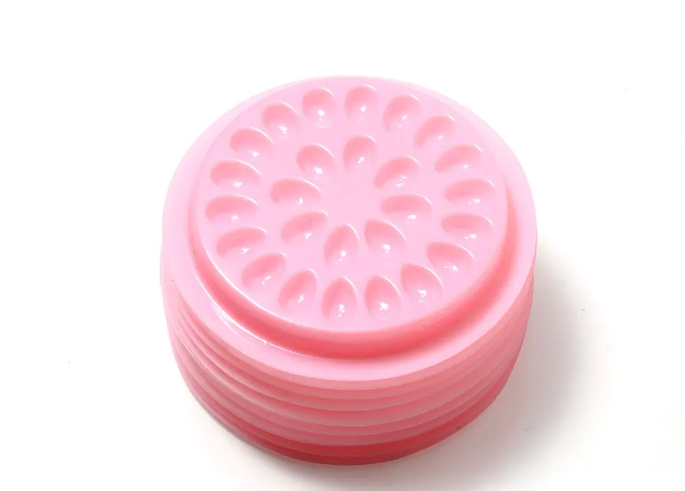 5.5-pink-100pcs Накладные клей для наращивания ресниц держатель накладные ресницы подставка колодки пластиковая прокладка для наращивания ресниц в форме цветка - Цвет: 5.5-pink-100pcs