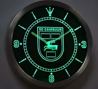 nc1019 SC Cambuur Leeuwarden Eredivisie Football Neon Light Signs LED Wall Clock 1