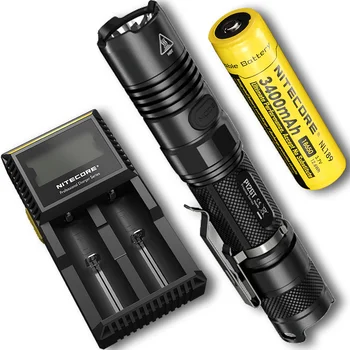 

2020 NITECORE P12GT 1000 Lumens CREE XP-L HI V3 LED Tactical Flashlight + 18650 Rechargeable Battery + D2 Charger Free Shipping