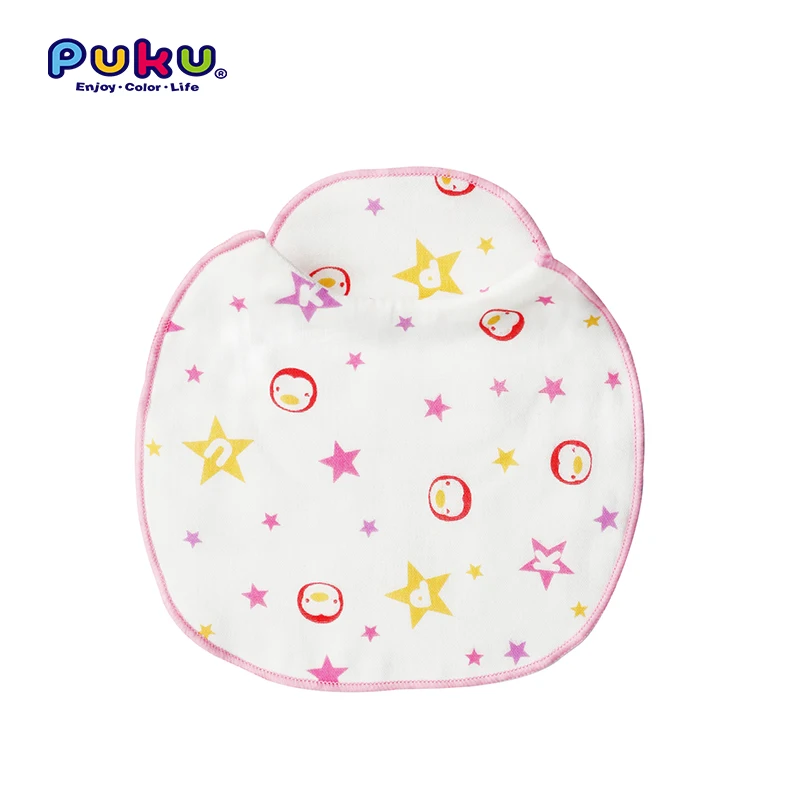 PUKU Newborn Gauze Bib Baby Baberos Bandana 2pcs Kids Handkerchief Cotton Saliva Towel Feeding Washcloths Waterproof Slabber  (4)