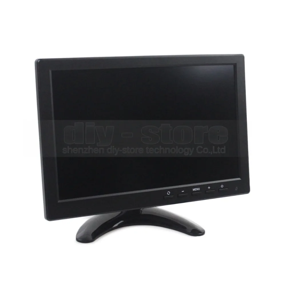 DIYSECUR 10.1 inch TFT LCD HD Monitor Build in Speaker with BNC / AV / VGA / HDMI Input 1280 x 800 For Monitoring System