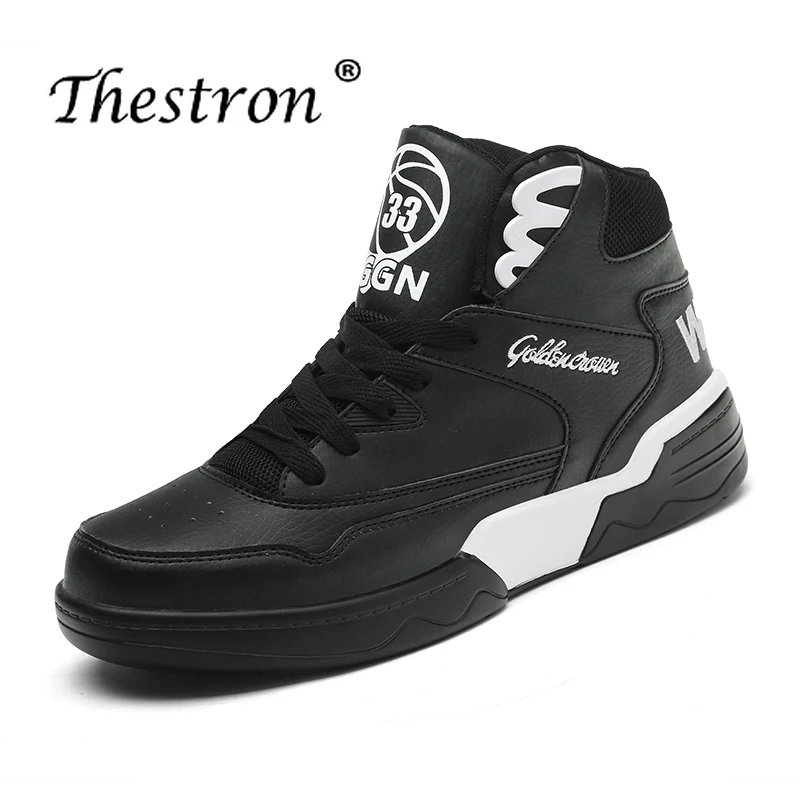 Man Skate Boots Large Size 38-46 High Top Sneakers for Male Black White Men Casual Shoes Spring Autumn Anti-slip Flat Sneakers Man Skate Boots Large Size 38-46 High Top Sneakers for Male Black White Men Casual Shoes Spring Autumn Anti-slip Flat Sneakers