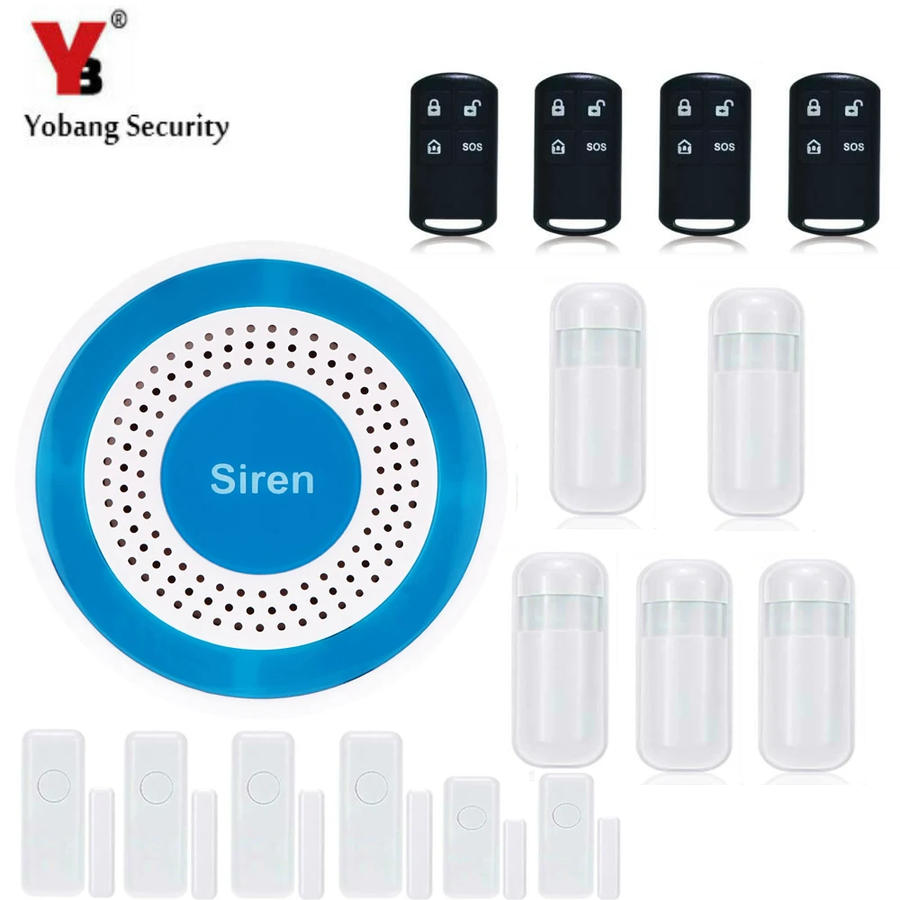 Yobangsecurity голосовые подсказки Anti-Theft Главная безопасности комплект сигнализации Беспроводной Дистанционное управление движения PIR двери