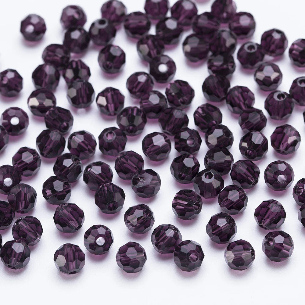 

3 6 8mm Crystal Glass Round Beads for Jewelry Making Charm diy Bracelet Accessories Beads Spacer Faceted Loose Bead Wholesale Z1