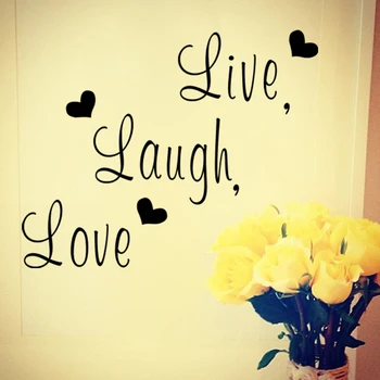

Live laugh love Inspirational quote vinyl wall sticker home decor living room sofa DIY wall decals home decoration