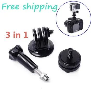 

Centechia Pro Mount Adapter +Long Screw +1/4 inch Shoe Tripod Mount Screw Adapter For GoPro Hero 2 3 3+ DSLR Cameras