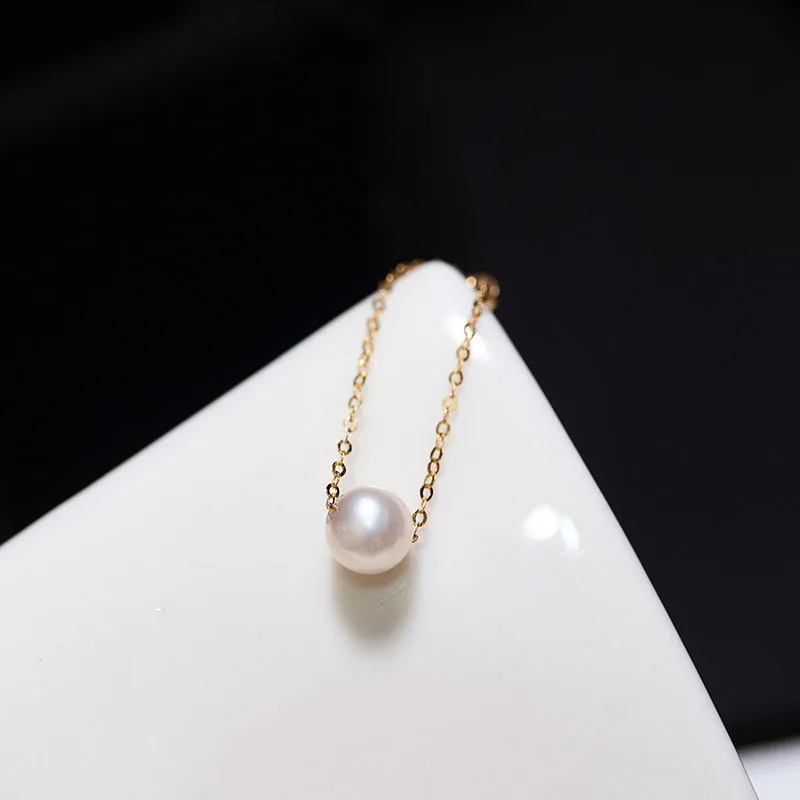 Sinya Au750 18k gold Ring with natural Akoya or Freshwater pearl for women girls Mom ladies ring wear size can adjust Fashion (5)