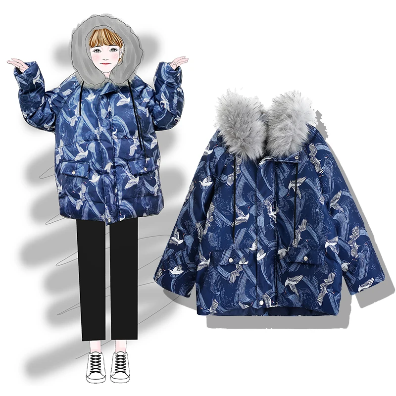 Féminins Et Fourrure Manteau Mode Vêtements Veste Automne Col Épaisse D'hiver Nouvelle Lâche Femmes De 2019 Épais À Capuchon 1 Coton Marée Fxp4CU