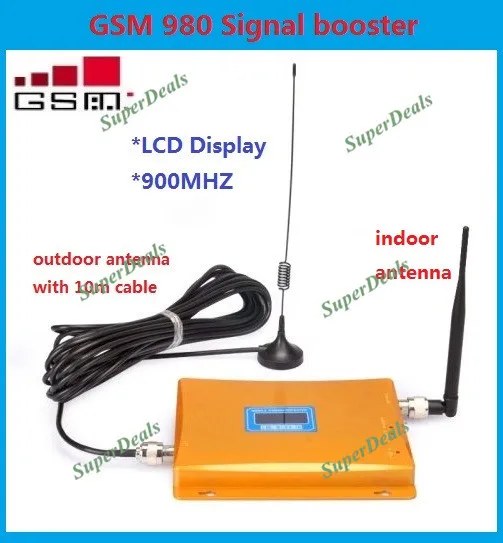 

Full set 500square meters gsm 900MHZ Signal Repeater GSM980 LCD Display Cell Phone Mobile Signal Booster/Amplifier / Repeater