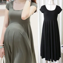 Maternity Dresses Clothes For Pregnant Women Clothing O-neck Short Sleeve 4 Colors Slim Pregnancy Dress Wear 2015 Summer Fashion