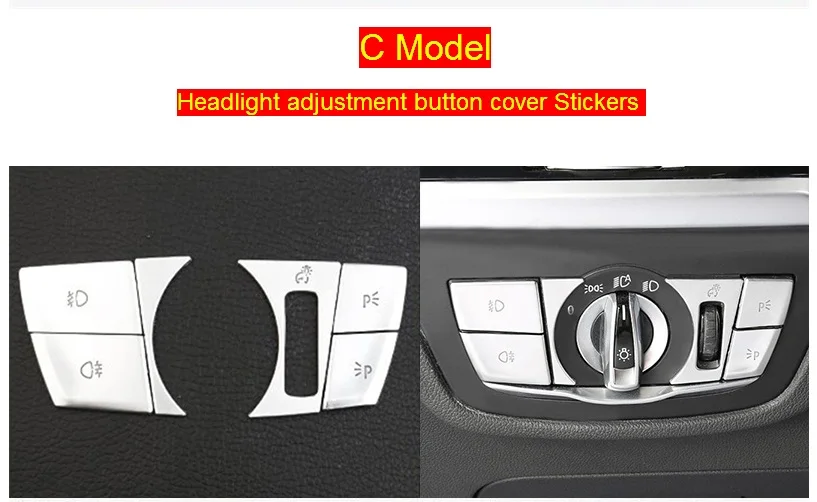Автомобильный Стайлинг брелоки защитная оболочка Чехол Декоративные наклейки Накладка для BMW X3 G01 X4- интерьер авто аксессуары - Название цвета: C Model Silver