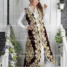 Средний Восток дизайн Золотое украшенное аппликацией вечернее платье Саудовская Аравия Выпускные Платья vestidos de festa куртка