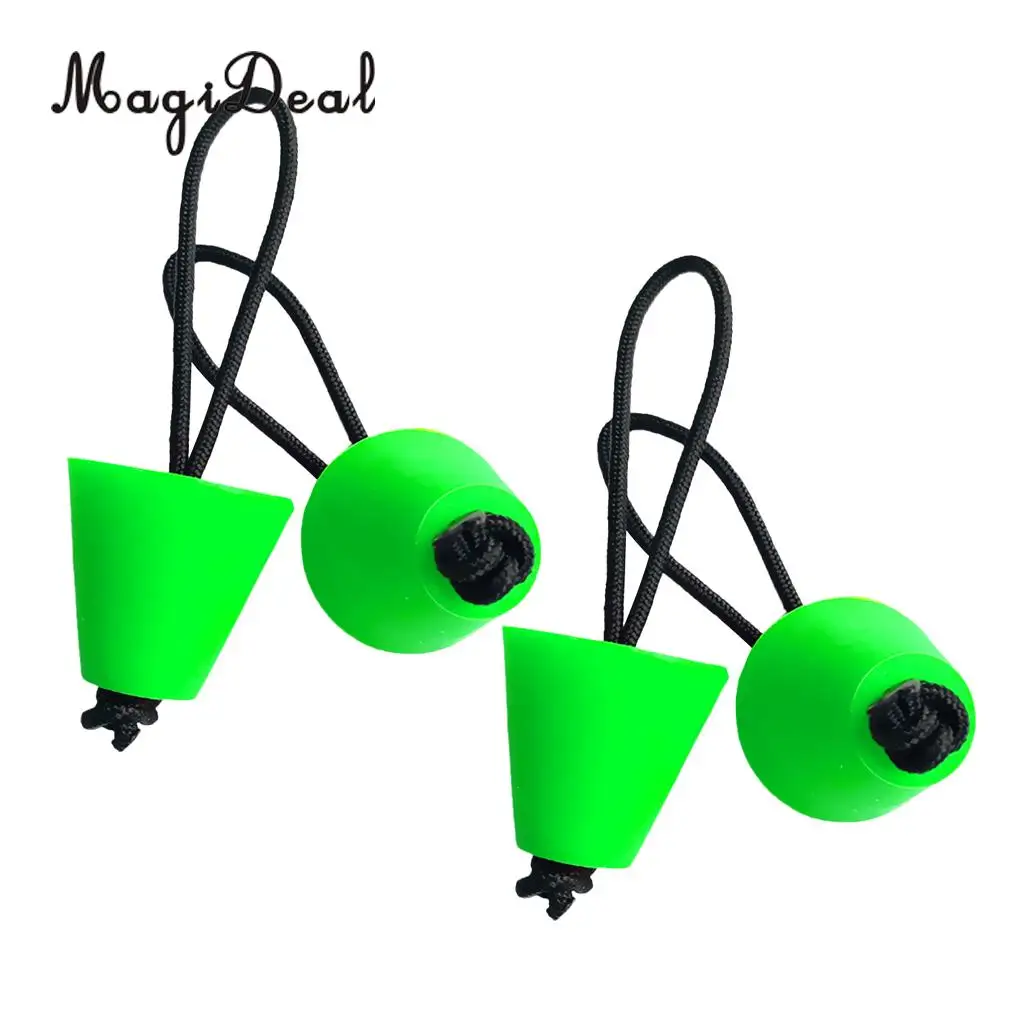 MagiDeal 4 Pieces Durable Green Rubber Kayak Canoe Scupper Plugs Drain Holes Stopper Kit - Universal Fit