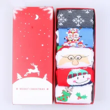 La MaxPa 5 пар женские теплые шерстяные зимние осенние носки Толстый Декор "голова оленя" милые японские Мультяшные животные женские носки k2036