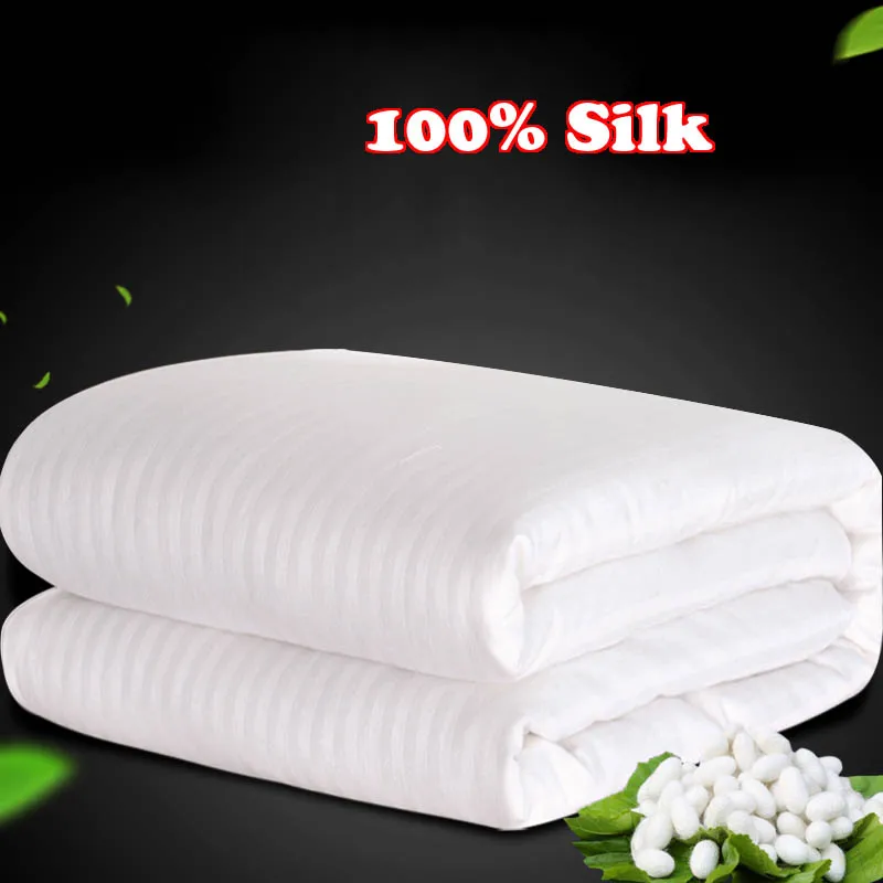 

Chpermore 100% Silk Comforters/Duvets Autumn Winter Keep warm Quilt 100%Cotton Cover Bedspreads King Queen Twin Full Size