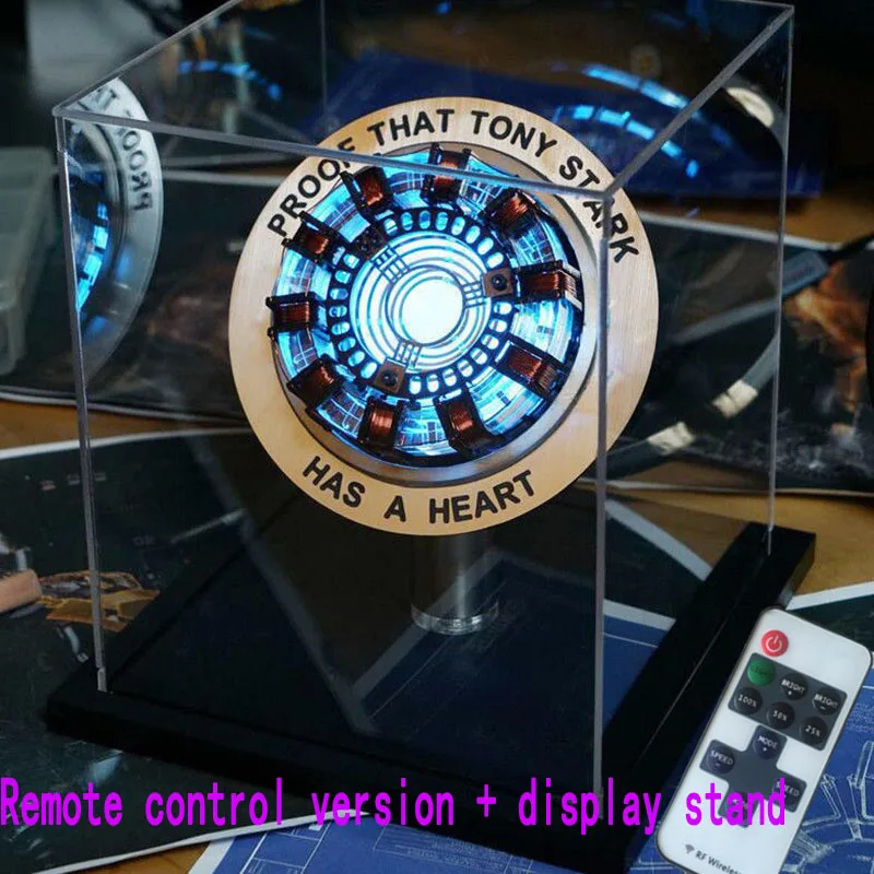 Kopen Iron Man Telecontrolled MK1 Reactor LED Tony Stark Hart Licht Tafel Decoratie Cosplay Avengers Collection Armor
