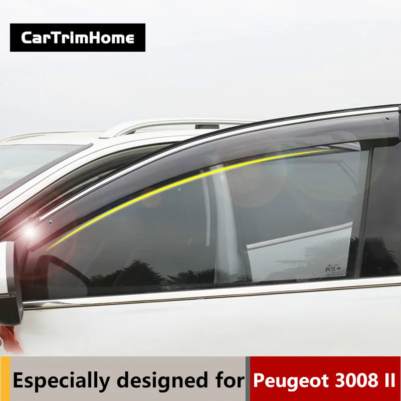 4 шт. защитный козырек от солнца и дождя для Peugeot 3008 II 2017 2018 2019|Наклейки на