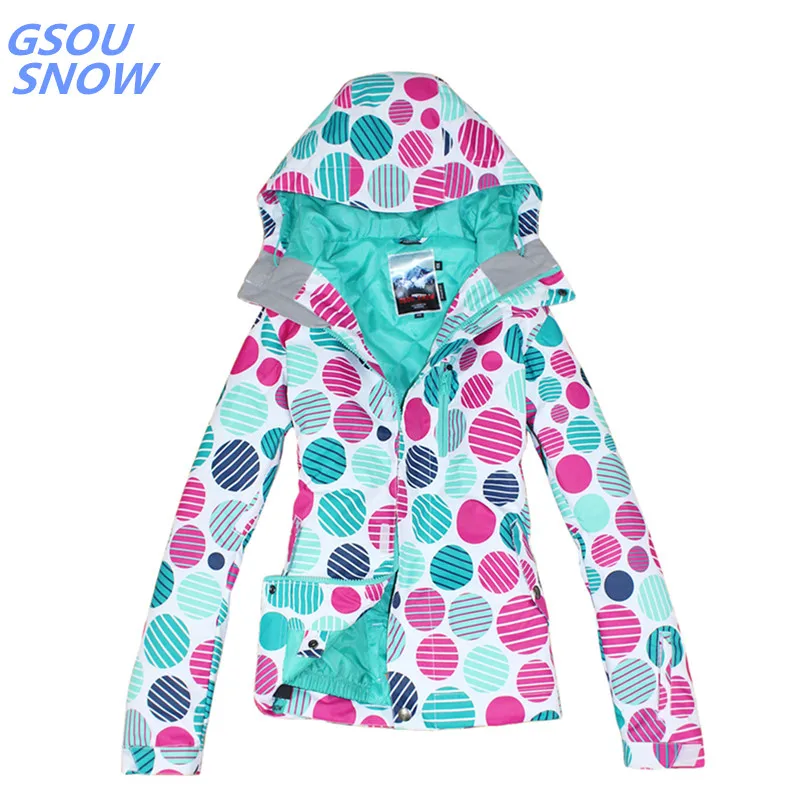 Gsou snow 30 градусов брендовая зимняя куртка для сноуборда женщин Водонепроницаемая