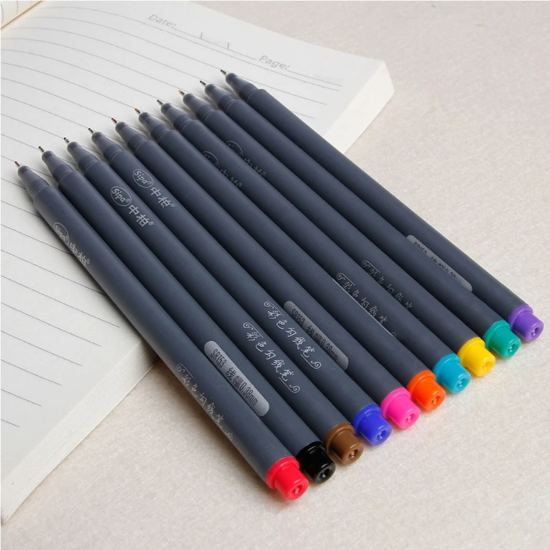 10 pcs/Lot Fine line drawing pen for manga cartoon advertising design Water Color pens Stationery Office school supplies 10 pcs/Lot Fine line drawing pen for manga cartoon advertising design Water Color pens Stationery Office school supplies